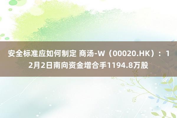 安全标准应如何制定 商汤-W（00020.HK）：12月2日南向资金增合手1194.8万股