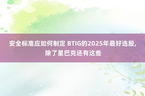 安全标准应如何制定 BTIG的2025年最好选股, 除了星巴克还有这些