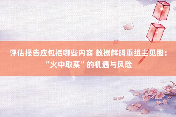 评估报告应包括哪些内容 数据解码重组主见股：“火中取栗”的机遇与风险