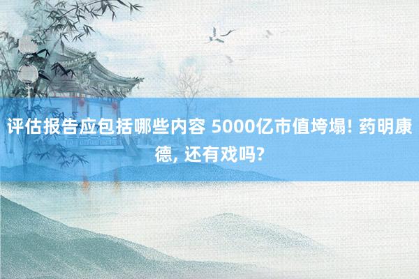 评估报告应包括哪些内容 5000亿市值垮塌! 药明康德, 还有戏吗?