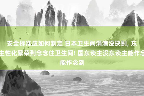 安全标准应如何制定 日本卫生间涓滴没抉剔, 东谈主性化繁荣到念念住卫生间! 国东谈主没东谈主能作念到