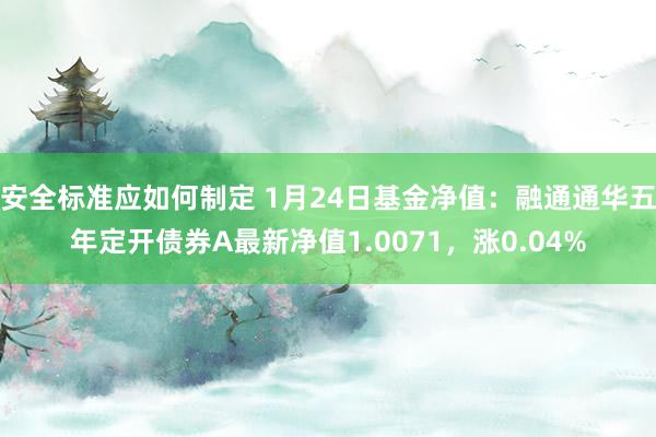 安全标准应如何制定 1月24日基金净值：融通通华五年定开债券A最新净值1.0071，涨0.04%