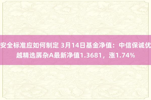 安全标准应如何制定 3月14日基金净值：中信保诚优越精选羼杂A最新净值1.3681，涨1.74%